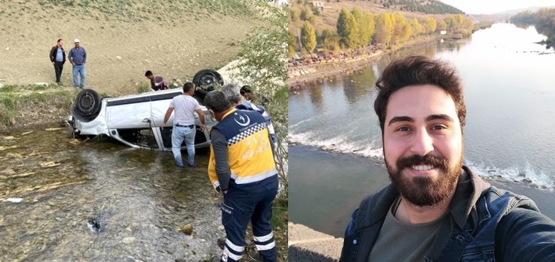 Erzurum’da dereye uçan araçta Genç sağlıkçı can verdi