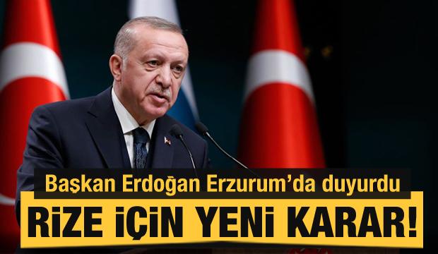 Erdoğan; Rize’de sele maruz kalan Bölgeler Afet Bölgesi ilan edilecek