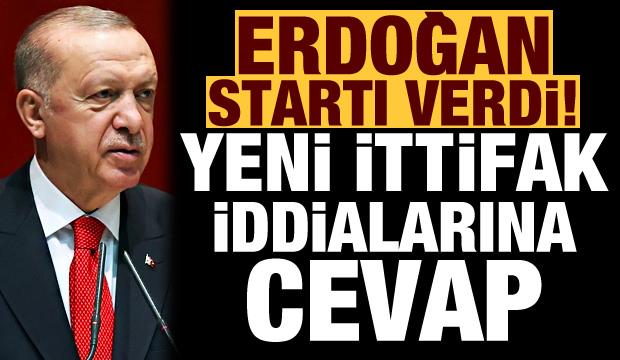 Erdoğan seçim startını verdi! Yeni ittifak iddialarına cevap