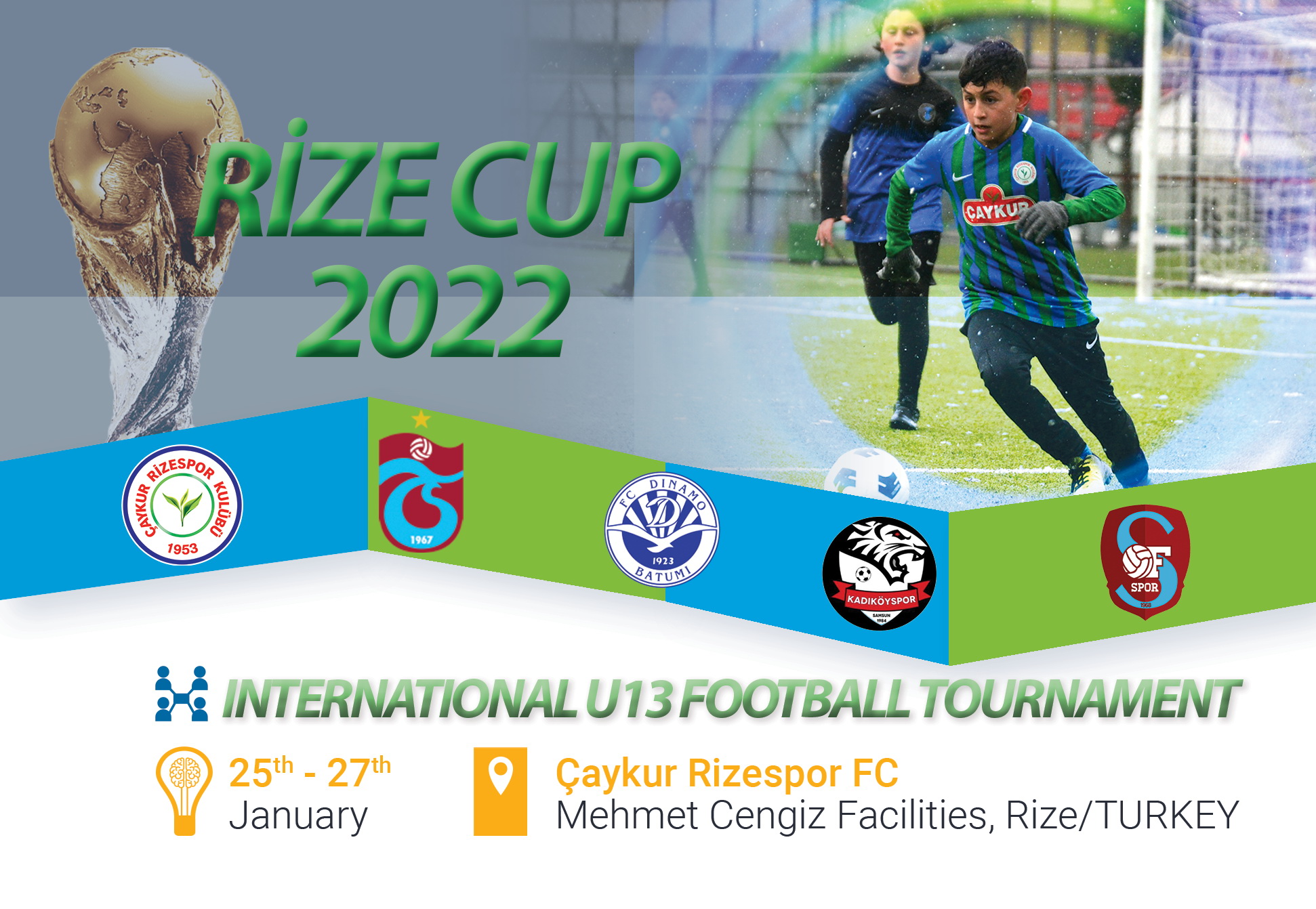RİZE CUP 2022 Uluslararası 13 Yaş Altı Futbol Turnuvası başladı!