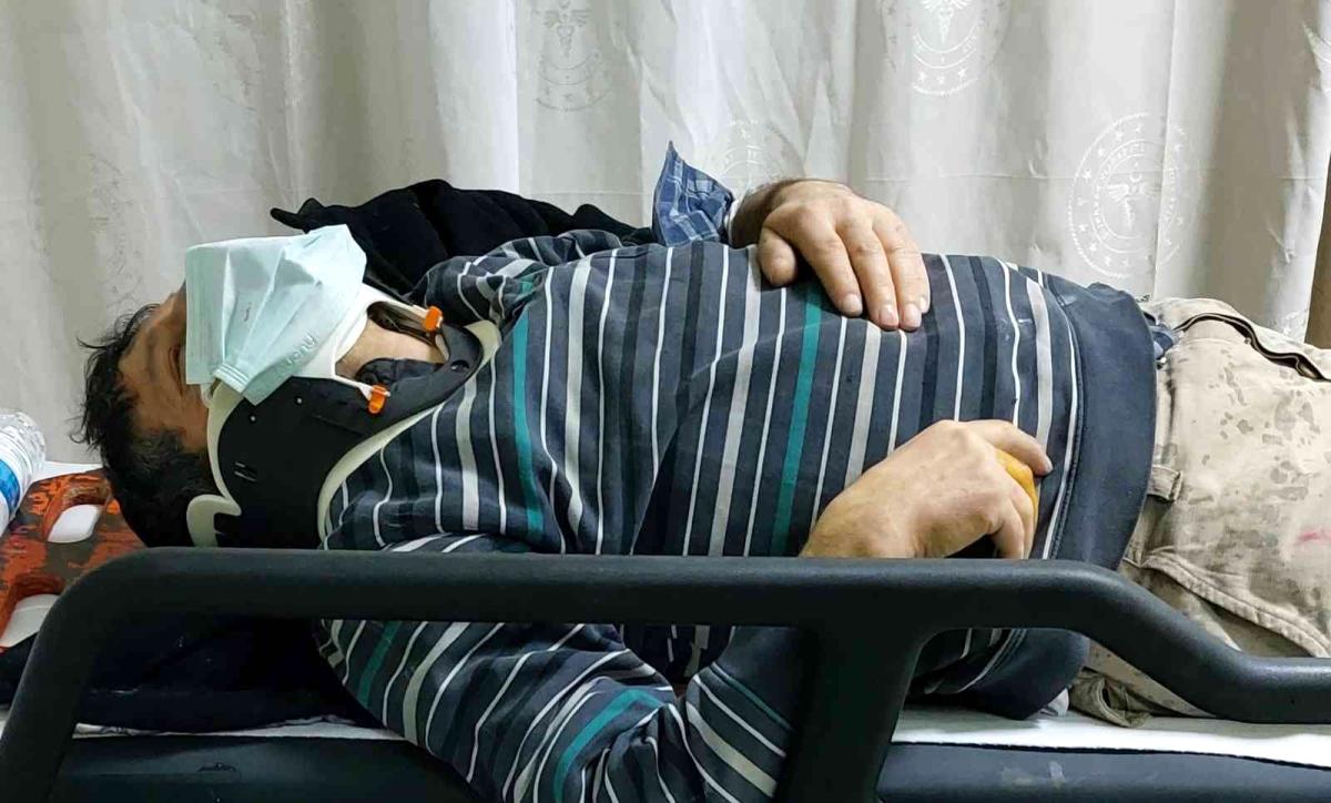 Samsun’da İnşaatta demir keserken düşen adam hastanelik oldu