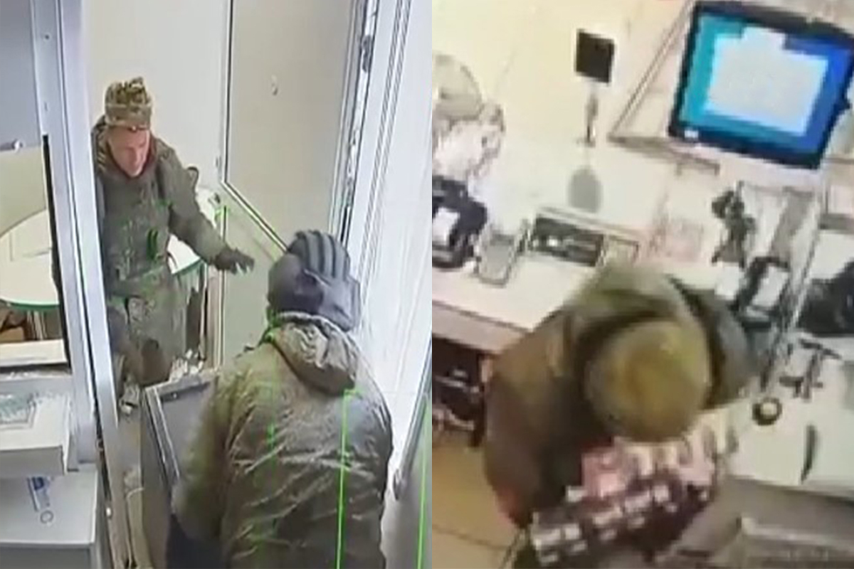 Rus askerleri Ukrayna’da marketi ve döviz bürosunu yağmaladı