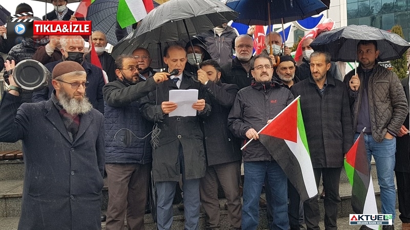 Rize’de, Terör Devleti İsrail Cumhurbaşkanı Herzog’un Türkiye ziyareti protesto Edildi