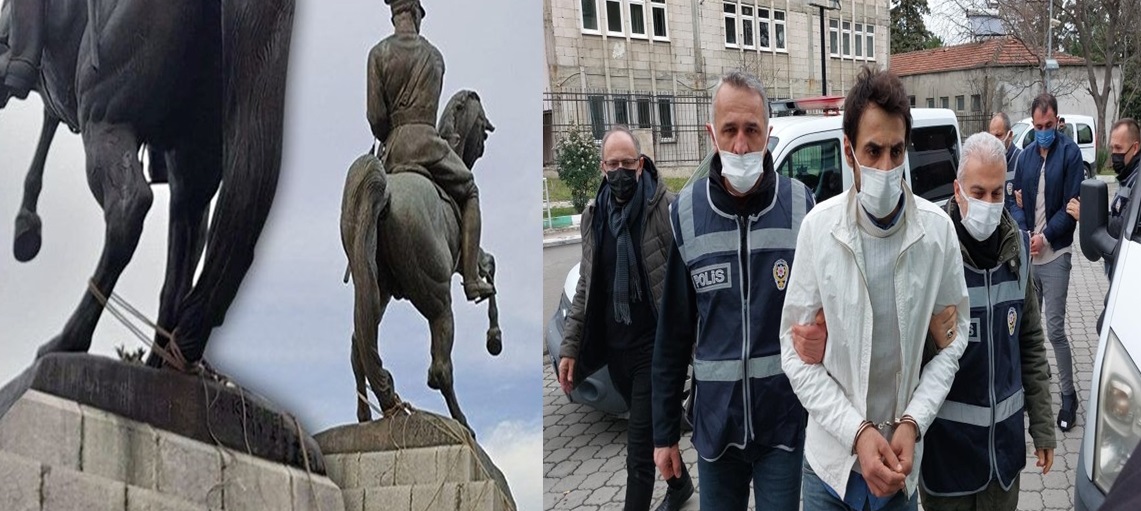 Samsun’da Onur Anıtı’na saldıran kuzenlere 5’er yıl hapis