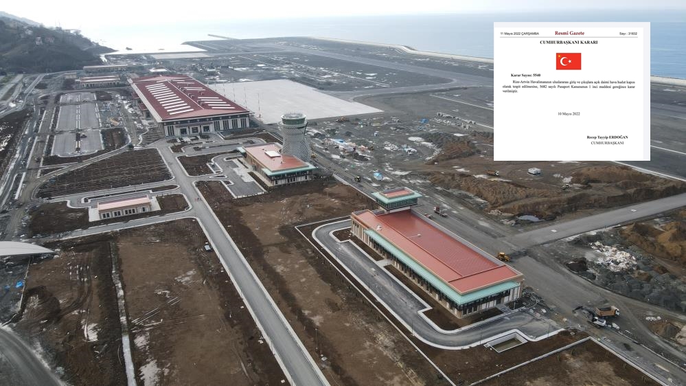 Rize-Artvin Havalimanı  Uluslar Arası Hava Hudut Kapısı Olarak Belirlendi