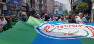 Rizespor'lu Traftarlar birlik ve dayanışma için yürüdü