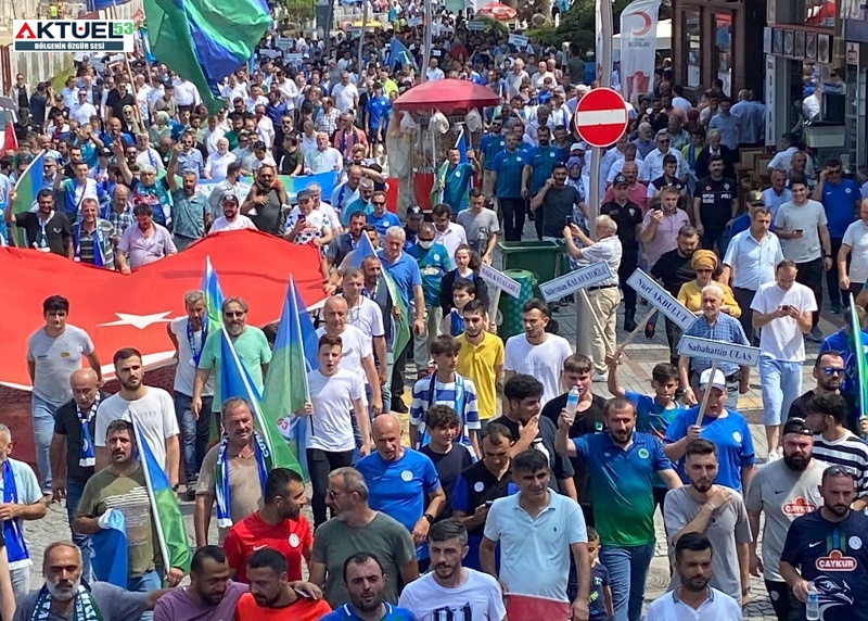 Rizespor’lu Traftarlar birlik ve dayanışma için yürüdü !