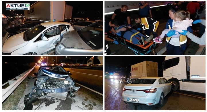 Samsun’da feci kaza, 23 araç birbirine girdi,Çok Sayıda Yaralı var