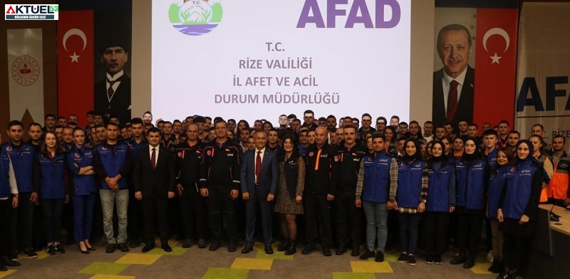 Rize AFAD’a 137 yeni genç personel alındı