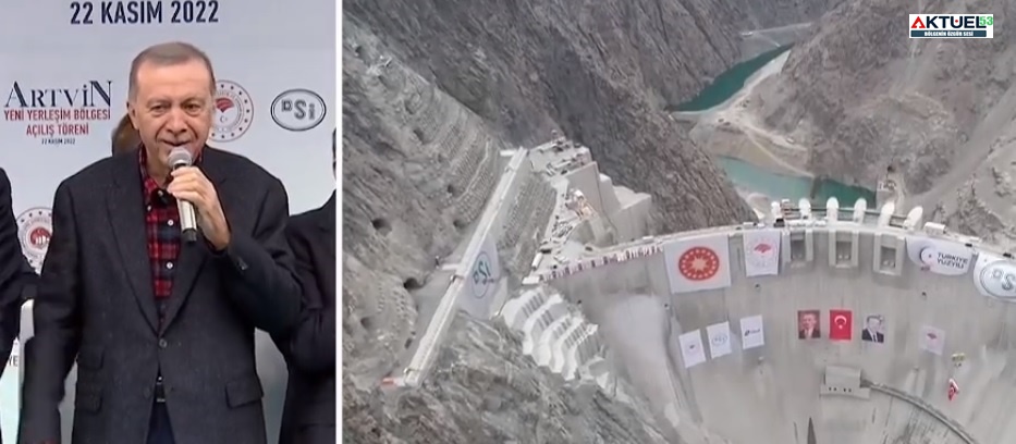 Türkiye’nin 1. Dünya’nın 5. Büyük Yusufeli Barajı Cumhurbaşkanı Erdoğan Tarafından Açıldı