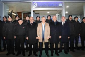 Vali Çeber,Başkan Metin,Jandarma,Zabıta,İtfaiye,Polis Ekiplerini Ziyaret Ederek Yeni Yıllarını Kutladı