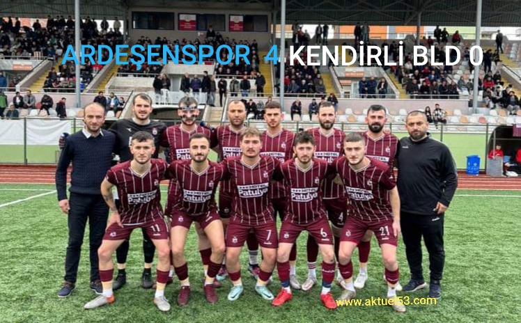 Kendirli Belediyespor, Play Off 2.maçında ,Ardeşenspor’a 4-0 mağlup oldu ,yarı final şansını kaybetti