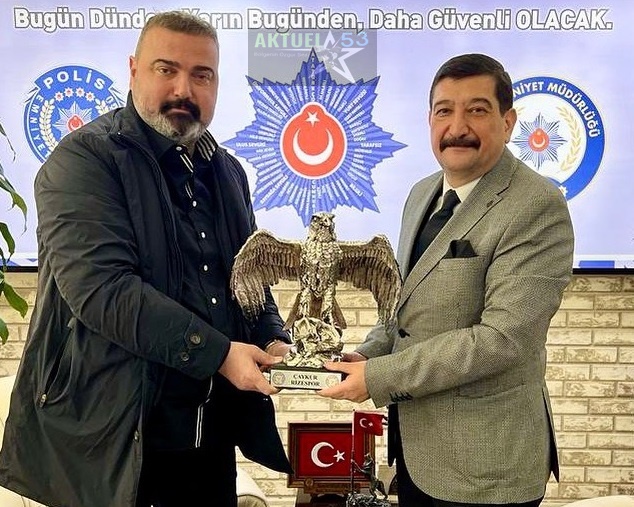 Rizespor Başkanı Turgut’tan, Bolu Emniyet Müdürü Aksoy’a ziyaret