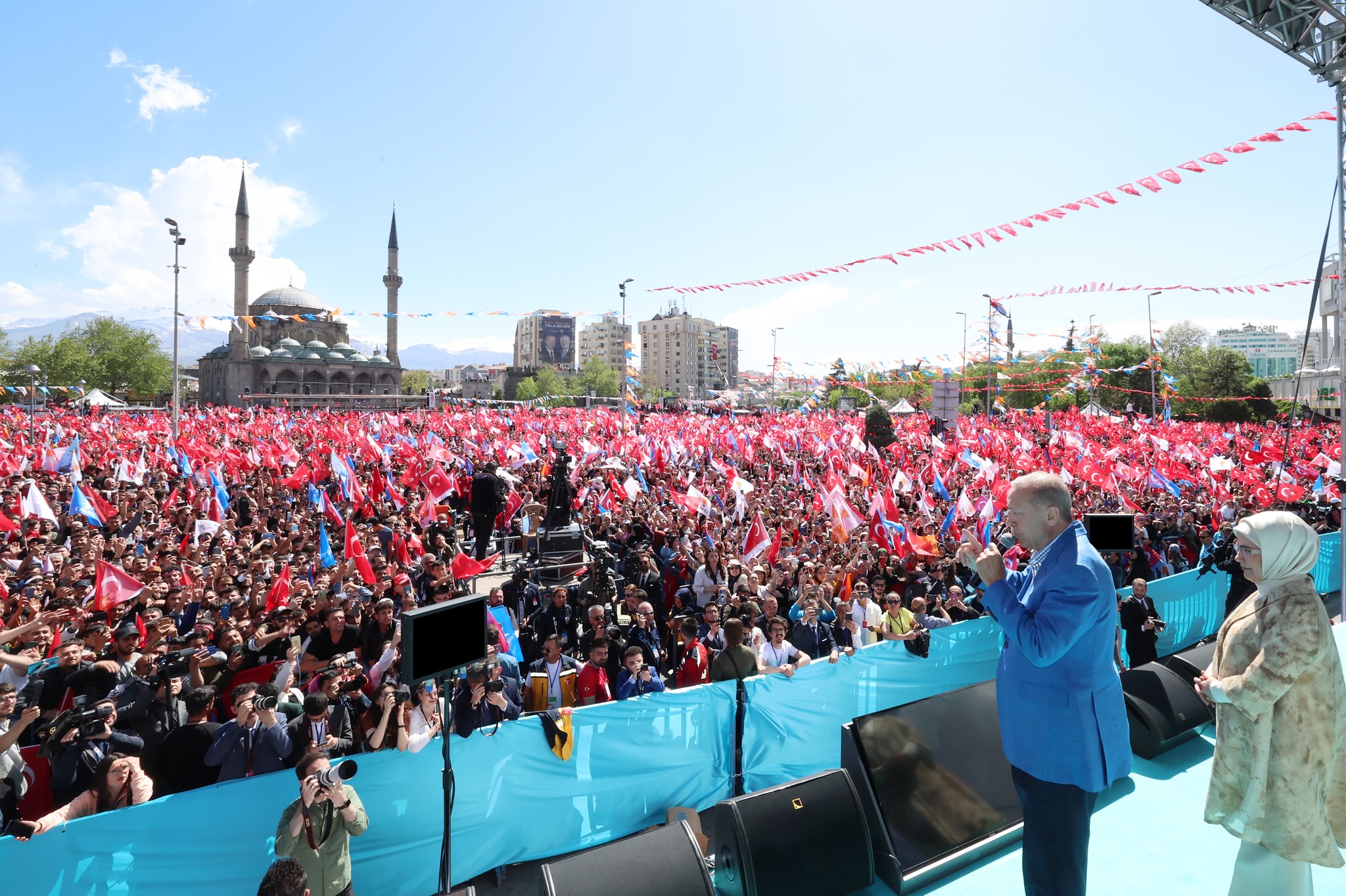 Kayseri’de Cumhurbaşkanı Erdoğan izdihamı