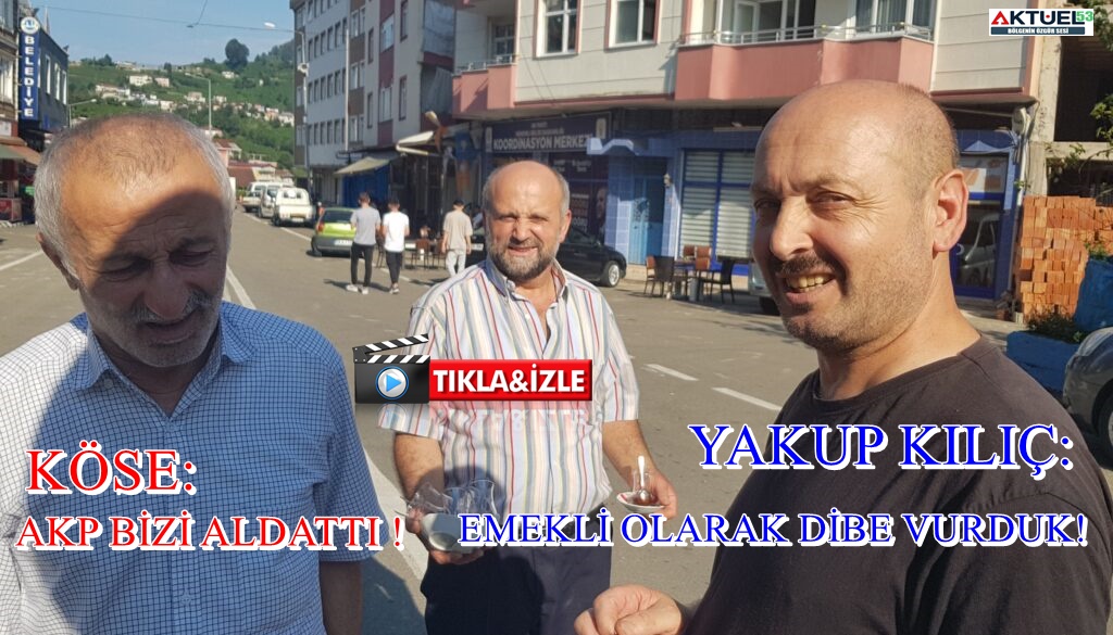 Rize’de AKP eski SKB Başkanı Yakup Kılıç, Emekli Demeye Utanıyoruz!