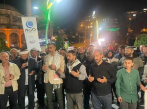 Rize'de AGD ve İHH'dan Filistin’e destek yürüyüşü