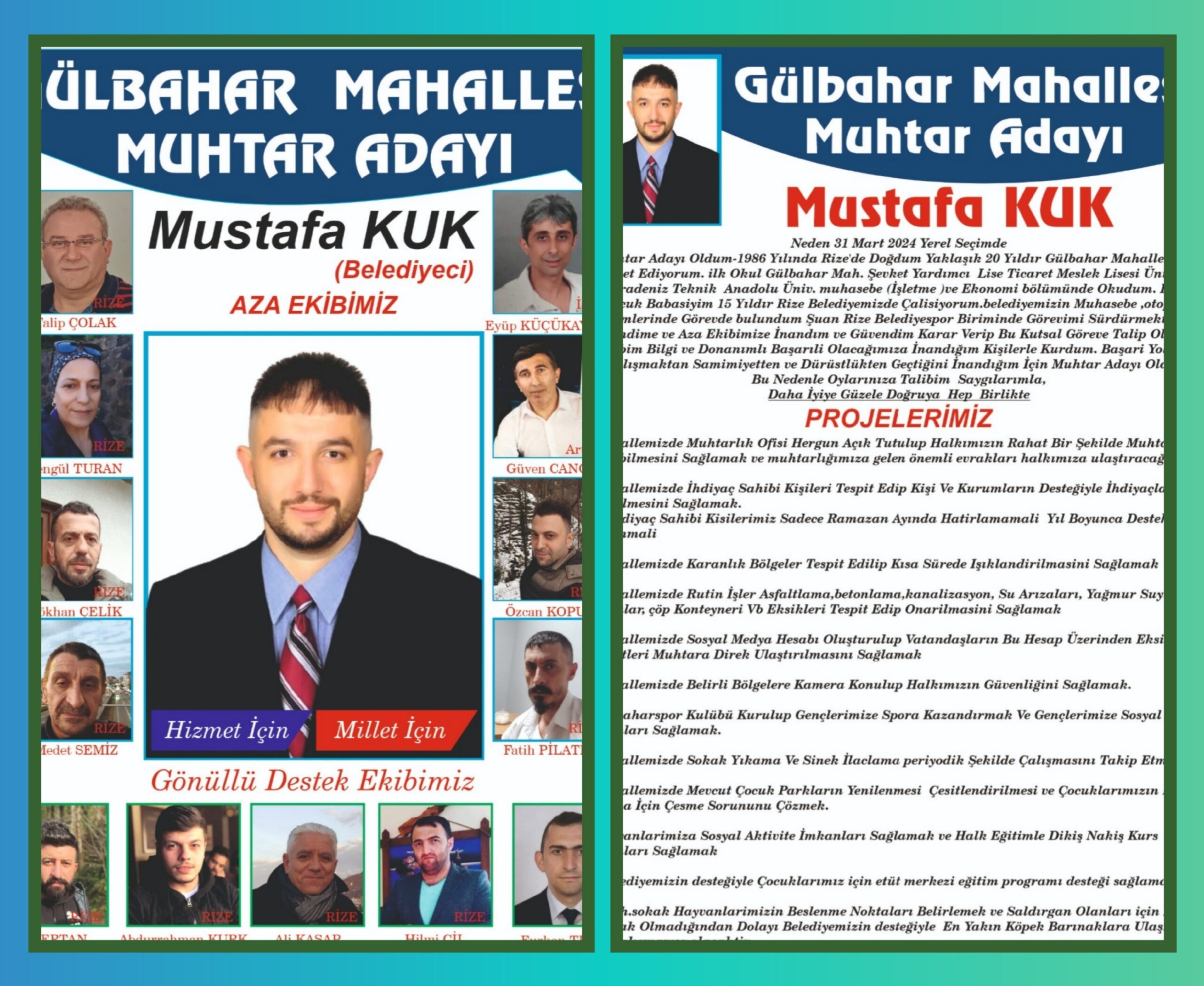 Mustafa Kuk, Gülbahar Mahallesi’nden muhtarlık adaylığını açıkladı