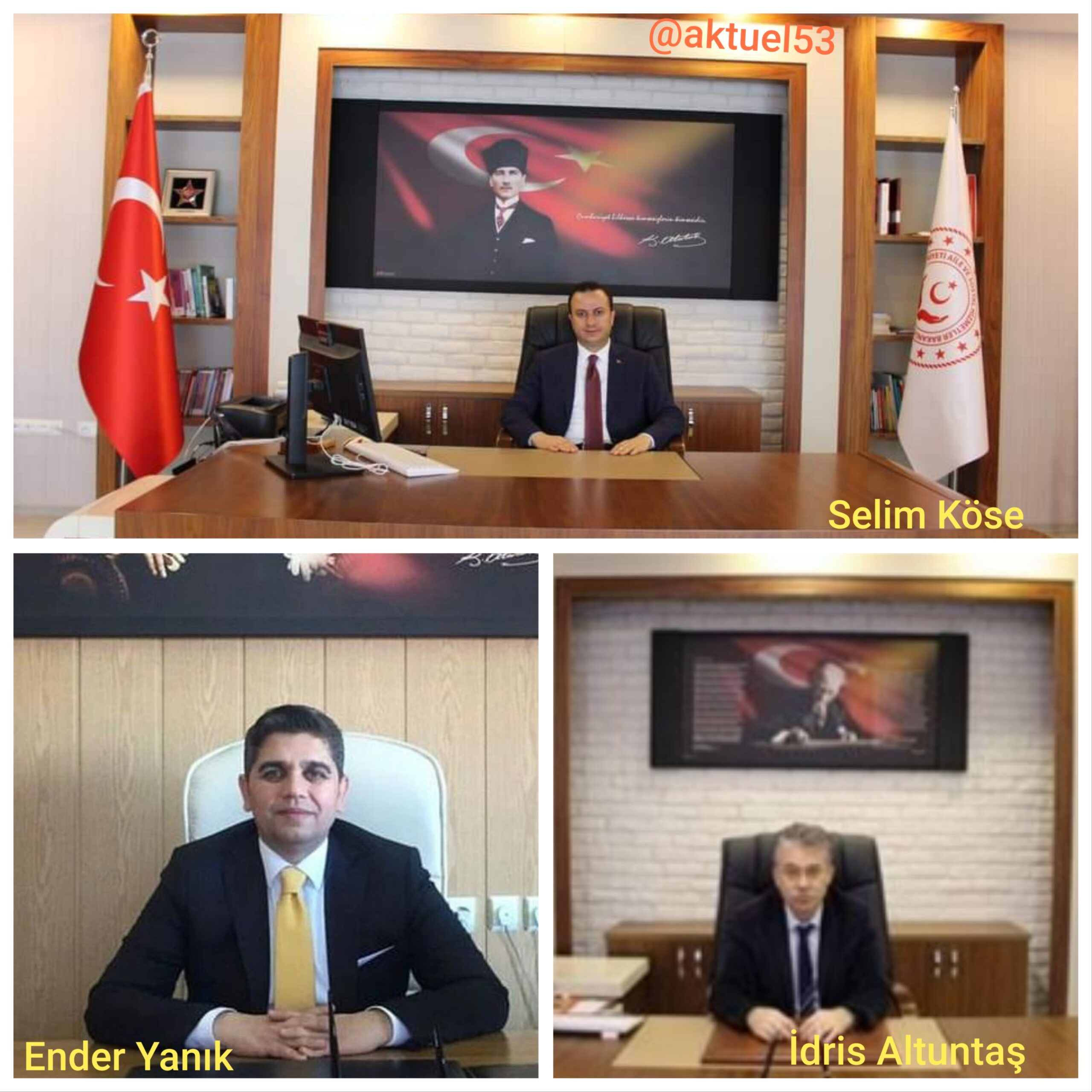 Rize Aile ve Sosyal Hizmetler il Müdürlüğü’ne müdür Dayanmıyor,Yeni Müdür Selim Köse,göreve Başladı