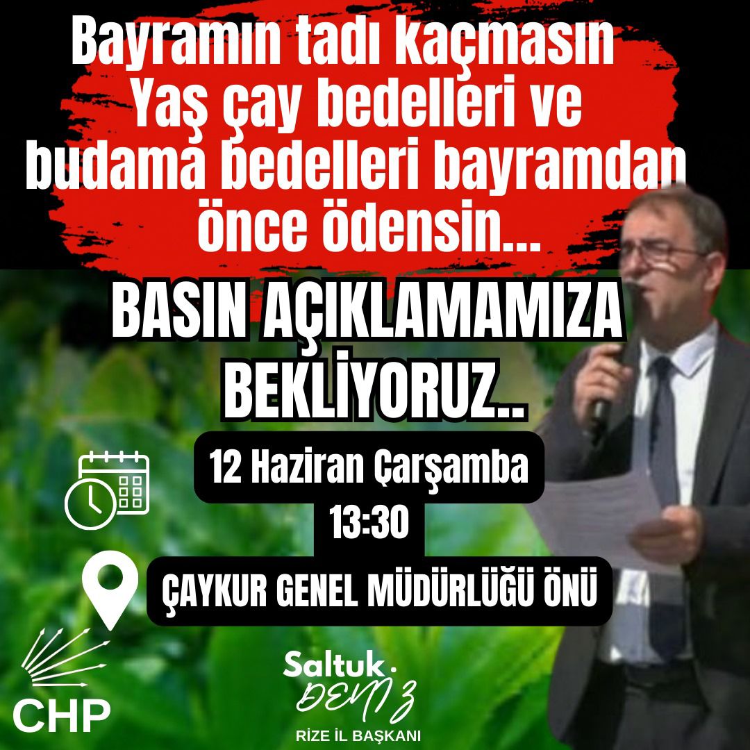 ÇAYKUR GENEL MÜDÜRLÜĞÜ ÖNÜNDE BASIN AÇIKLAMASI